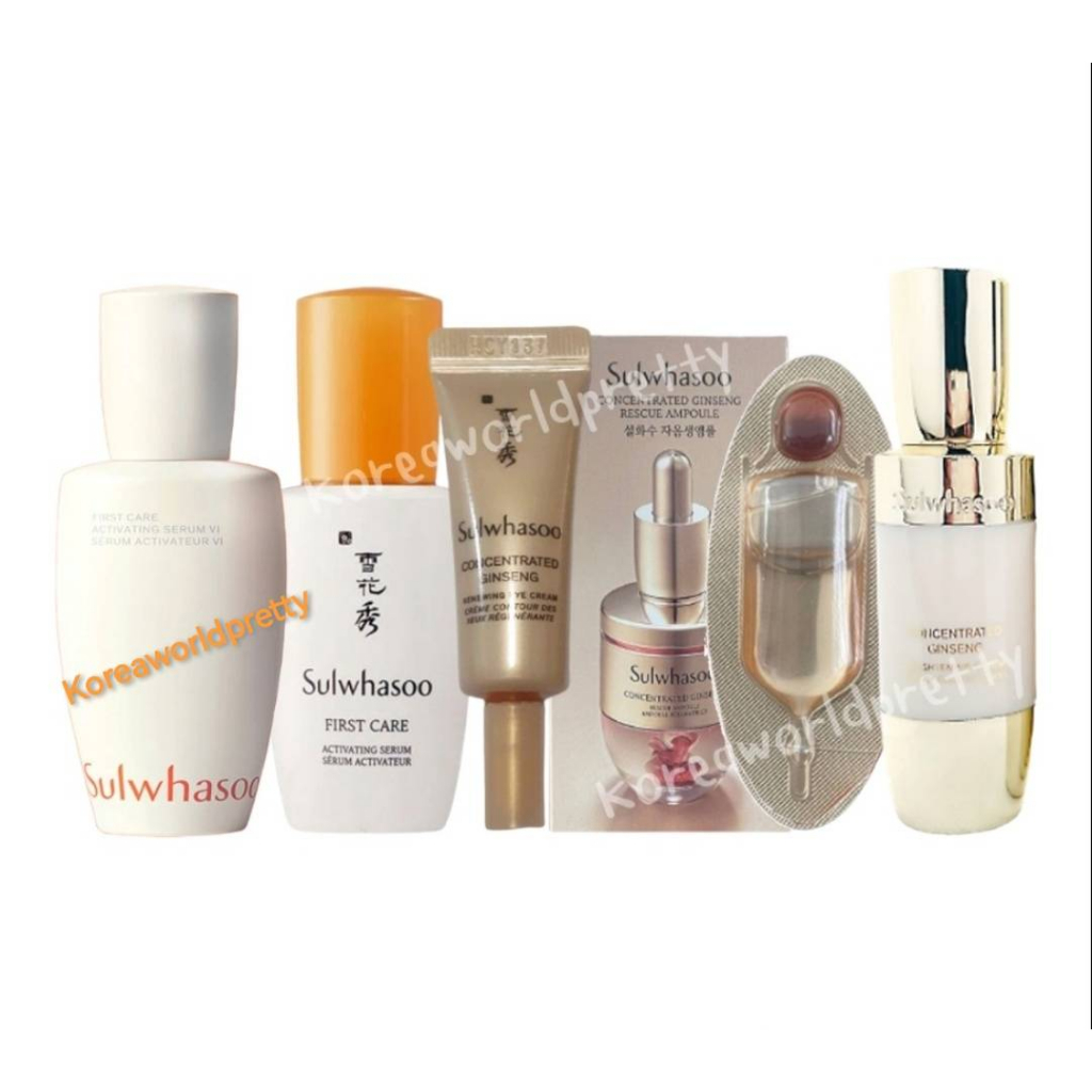 [Mar โค้ด MARKOR3 ลด 30B Min 300B วันที่ 1-31 มี.ค.] (ขนาดทดลอง) New2023!! Sulwhasoo First Care Activating Serum VI 8ml / VI 15ml / EX 8ml /Ginseng Renewing Eye Cream 3ml./Ginseng Rescue Ampoule 3.5g /Ginseng Brightening Serum 8ml