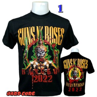 เสื้อวง GUNS N ROSES วงร็อค ไม่มีตะเข็บข้าง คอฟิต ป้ายUSA เสื้อวินเทจ เสื้อผู้ชาย วงดนตรีร็อคต่างประเทศ 01