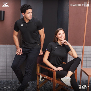 CADENZA CDL-11 เสื้อโปโลสปอร์ต คาเด่นซ่า CLASSIC POLO ดำ