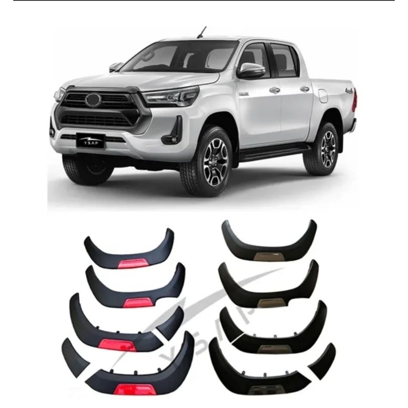 คิ้วล้อ แต่ง ซุ้มล้อ Revo ขนาด6นิ้ว พลาสติกABS ใส่ได้แคป/4ประตู ยกสูงและเตี้ย ไม่เจาะรถ(สินค้าจากไทยพร้อมส่ง)