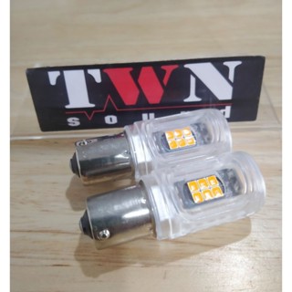 ไฟเลี้ยวบิดเยื้อง LED แฟลชกระพริบเร็วและผ่าหมาก LED 1คู่ (2หลอด) ขั้วบิดเยื้อง 1156 DC12V. ใส่ได้กับรถยนต์ทุกรุ่นทุกปี