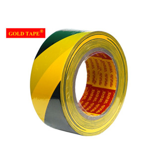 เทปตีเส้น GOLD TAPE ขนาด 2 in. x 33 m. สีเหลือง-ดำ