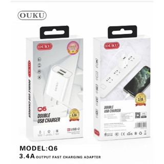 ชุดหัวชาร์จ OUKU Q6 2USB 3.4A ชาร์จเร็ว ของแท้✅