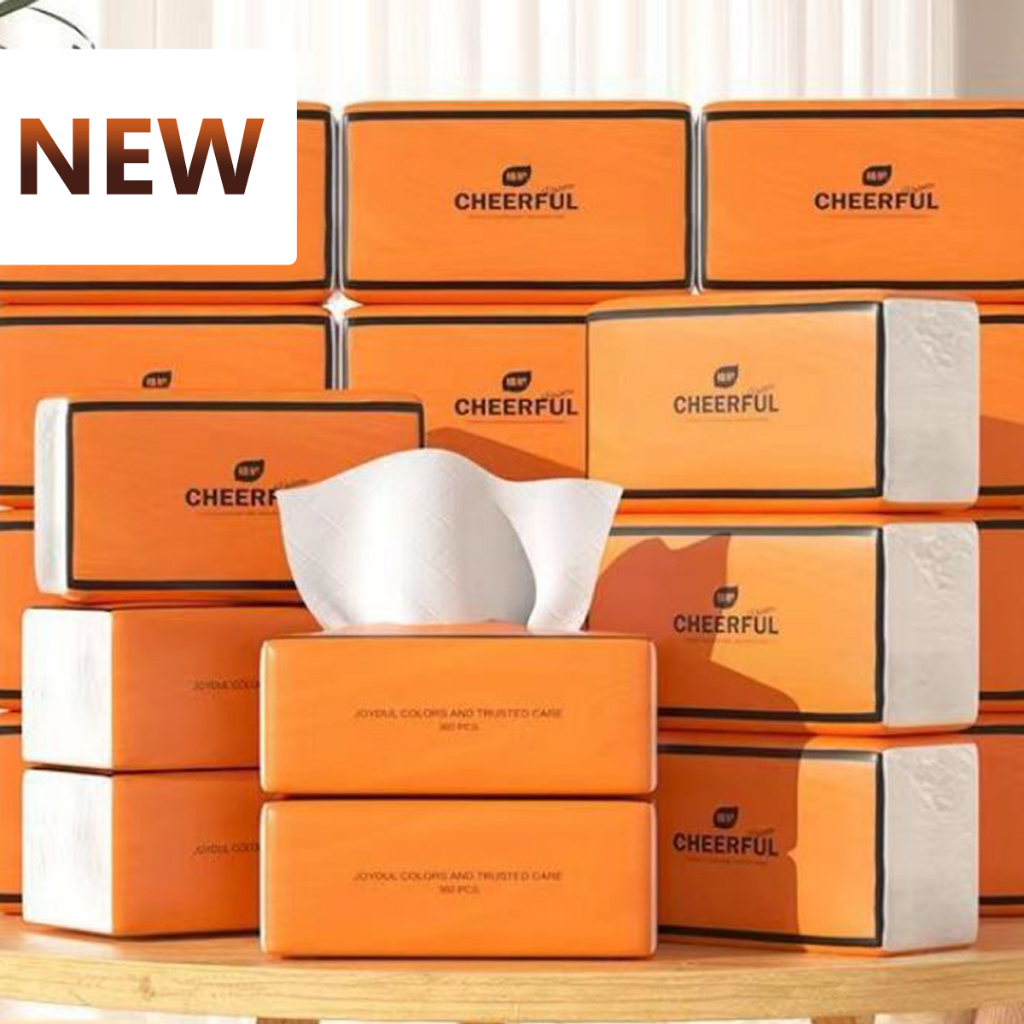 [โค้ด NW2UKK ส่วนลด 15% สูงสุด 30] กระดาษทิชชู่ ห่อส้ม แบบยกลัง หนา 4 ชั้น