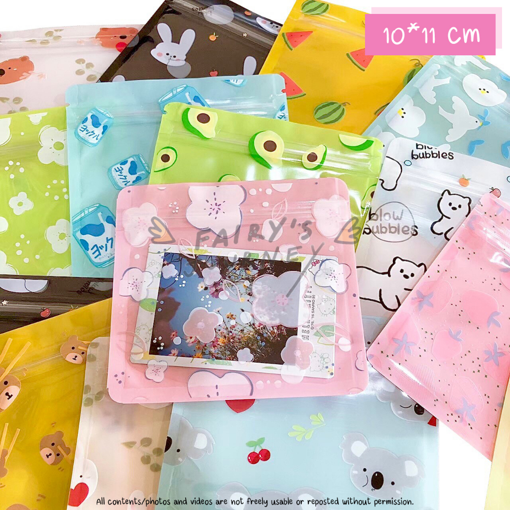 (พร้อมส่งในไทย) 10*11 cm SET ที่ 1 ถุงซิป ลายการ์ตูน น่ารักสุดๆ มีลายให้เลือกเยอะมาก