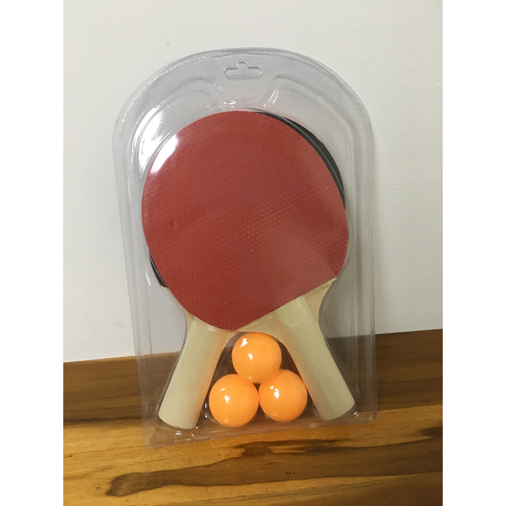 ไม้ตีปิงปอง 2 ไม้พร้อมลุกปิงปอง 3 ลูก,ไม้ปิงปอง,ลูกปิงปอง,Table tennis