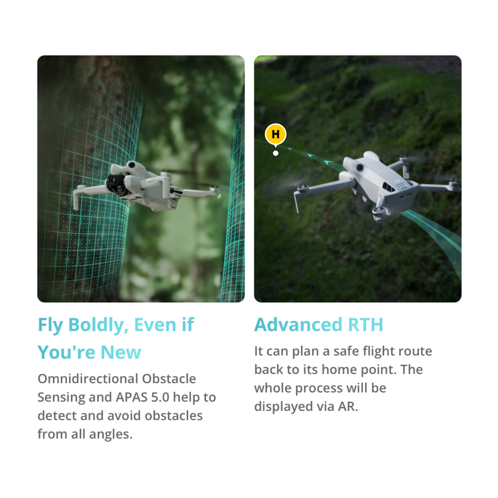 DJI Mini 4 Pro - Camera Drone | โดรนขนาดมินิ | 1/1.3" 4K/60fps HDR | น้ำหนัก 249g | ฟังก์ชั่นครบครัน บินง่าย น้ำหนักเบา