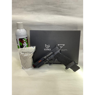 EMG TTI COMBAT MASTER G34 SLIDE W/ OMEGA FRAME GAS AIRSOFT PISTOL (BY APS CUSTOM) - BLACK