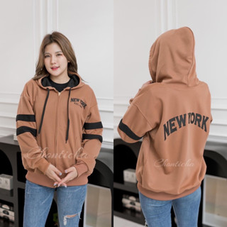 เสื้อNewyorkผ้านิ่มแต่งแถบแขน