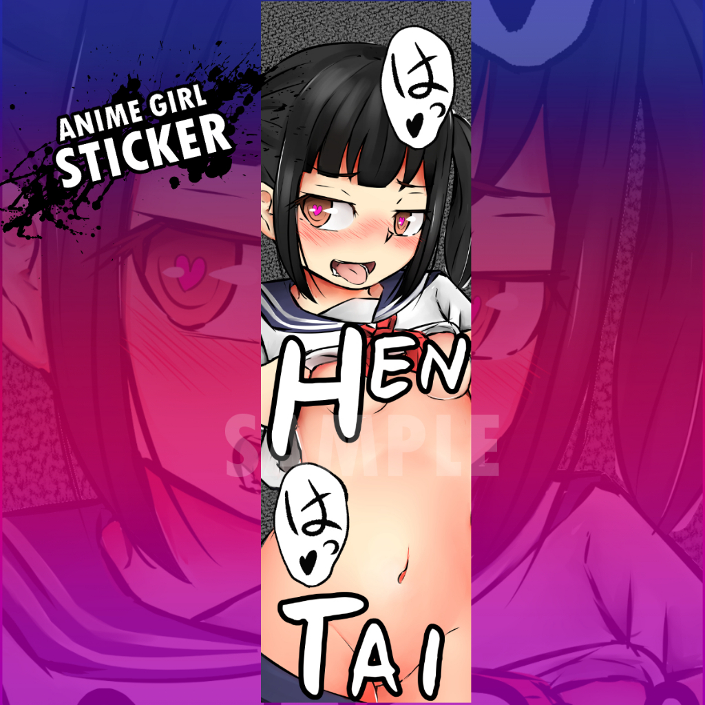 อนิเมะ สติ๊กเกอร์ H E N T A I I สติกเกอร์ติดรถ อิตาฉะอนิเมะ Sticker Anime for car สติกเกอร์ อะนิเมะ Doujin โดจิน SNA-007