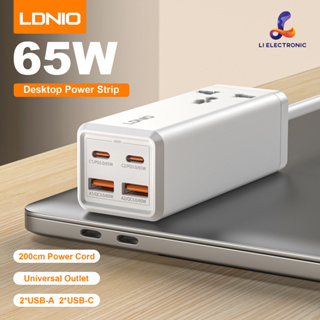 LDNIO SC1418 65W รางปลั๊กไฟ เดสก์ท็อป USB C ที่ชาร์จ สําหรับโทรศัพท์มือถือ แท็บเล็ต ชาร์จเร็ว อะแดปเตอร์ปลั๊กอัจฉริยะ