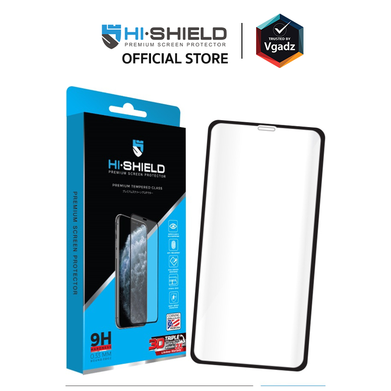 Hishield รุ่น 3D Triple Strong Max - ฟิล์มกระจกสำหรับ iPhone 15 Pro / 15 Pro Max