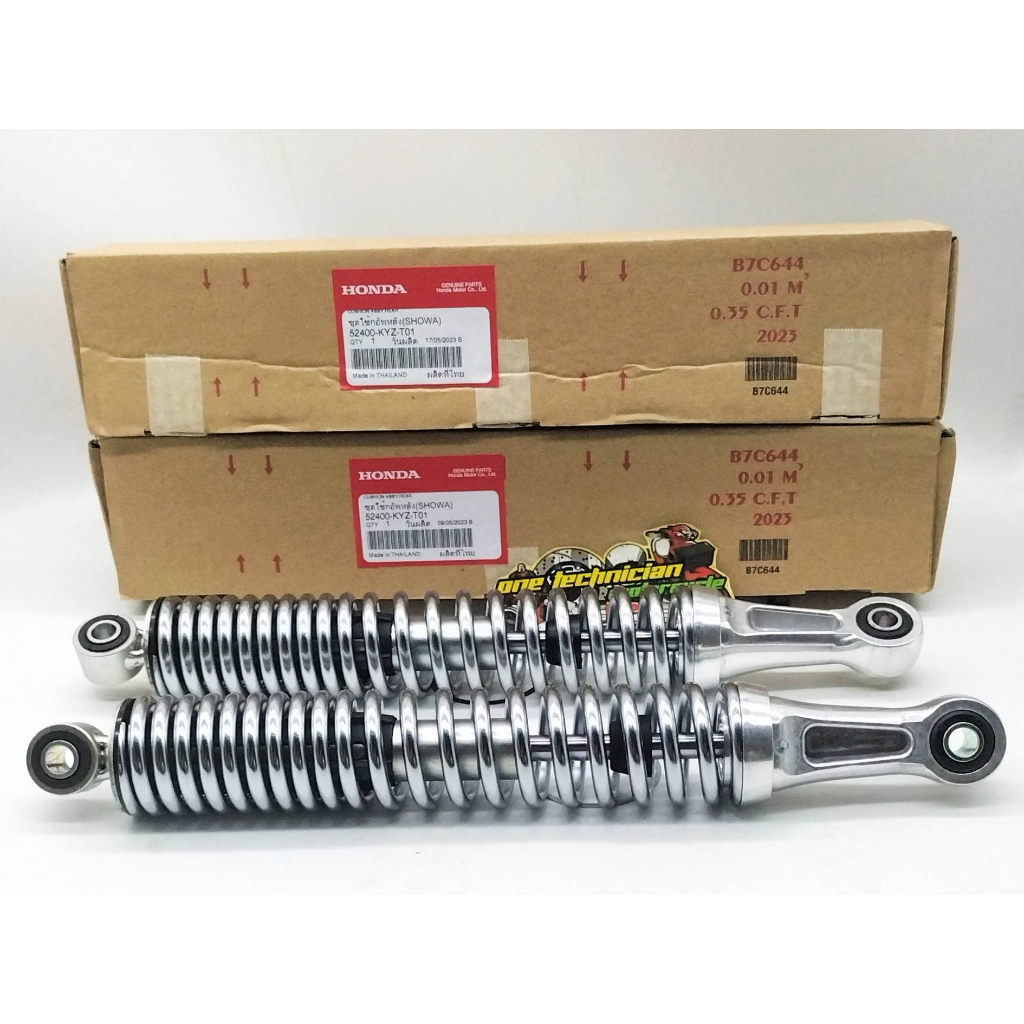 โช๊คหลังของแท้เบิกศูนย์ สีชุบ HONDA 1คู่ wave125i มาสด้า ทุกรุ่นใช้เวลา335มิล. รหัส 52400-KYZ-T01