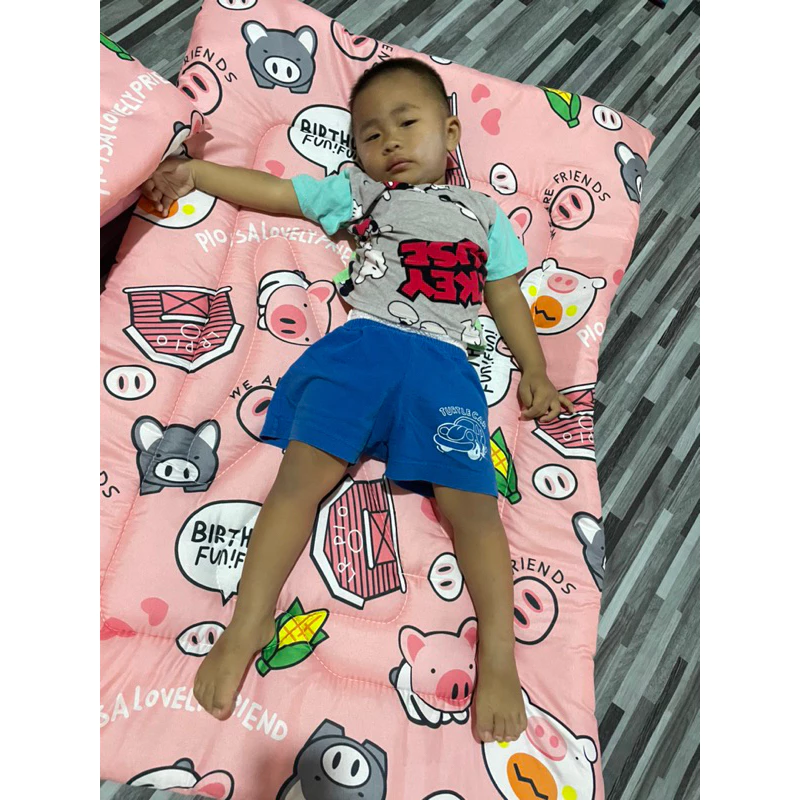 ที่นอนเด็กอนุบาล แบบสายผูกและแบบแปะตีนตุ๊กแก ลายน่ารักๆ พร้อมส่ง thumbnail 5