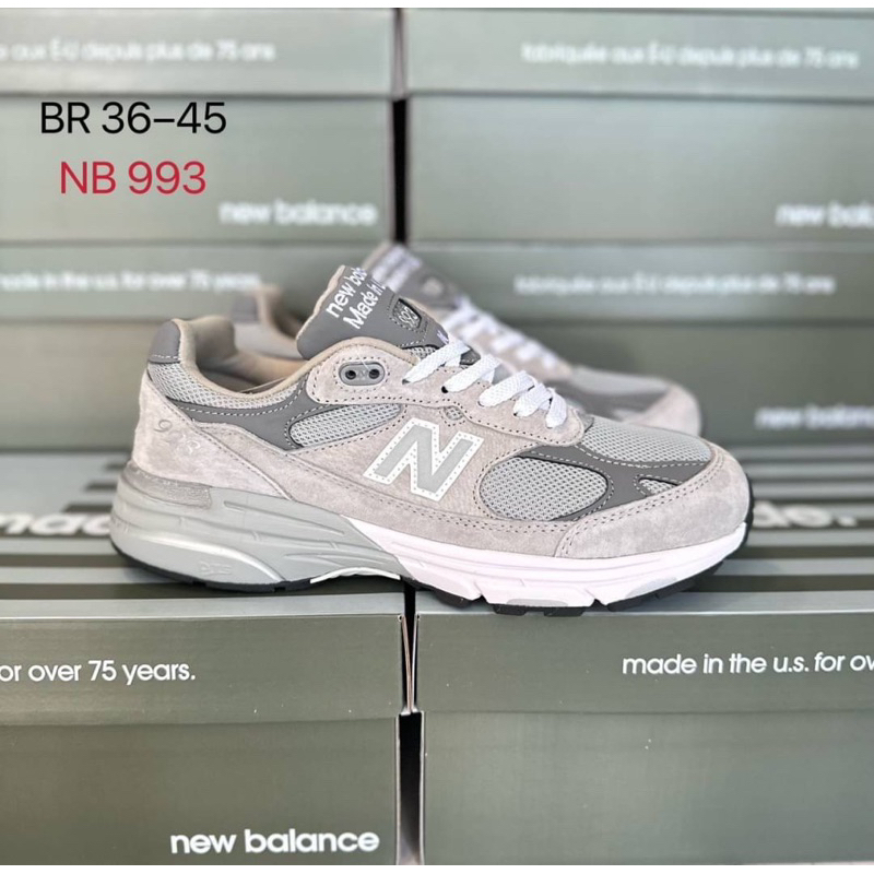 New Balance 993 Cream รองเท้าผ้าใบ