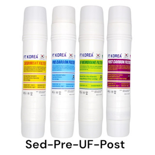 FT Korea ชุดไส้กรองน้ำอินไลน์ 3 - 4 ขั้นตอน 11 นิ้ว แบบเสียบ I Type Inline Sediment / Precarbon / UF / Postcarbon / Nano