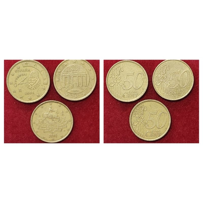 ชุดเหรียญ​ 50 Cent.Euro.​สำหรับสระสม​ สภาพสวยรับประกันแท้🥇💯
