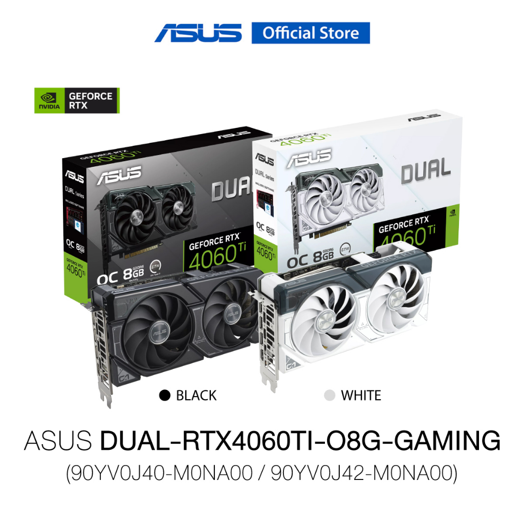 ASUS DUAL-RTX4060TI-O8G-GAMING (90YV0J40-M0NA00/90YV0J42-M0NA00), VGA card, Dual GeForce RTX 4060 Ti
