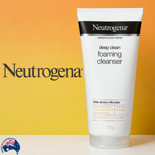 Neutrogena Deep Clean Foaming Cleanser With Amino Micellar 175g ผลิตภัณฑ์ทำความสะอาดผิวหน้ากระจ่างใสสูตรพิเศษ