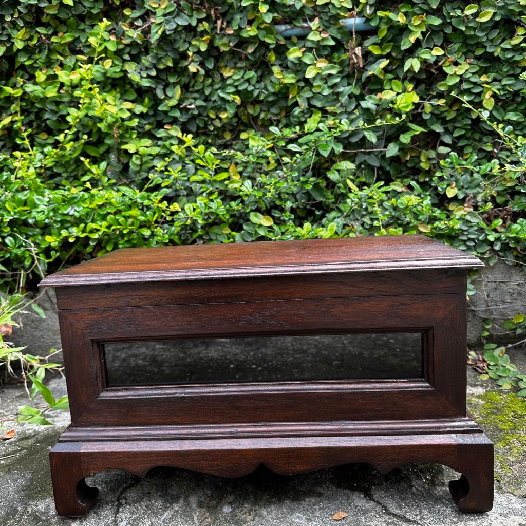 กล่องใส่คัมภีร์ ไม้สัก กว้าง 45 ลึก 25 สูง 25 cm หีบบาลีปาฏิโมกข์ กล่องไม้ หีบไม้