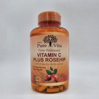 Vitamin C Time Released 1000 mg. Pure Vita วิตามินซี Time-release ดูดซึมได้ยาวนาน 8-10 ชั่วโมง