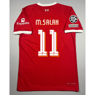 เสื้อบอล เพลเย่อ ลิเว่อร์พูล เหย้า 2023-24 Player Liverpool Home 2023 11 M.SALAH อาร์มแชมเปี้ยนลีค ผ้าทอเกรดดีที่สุด