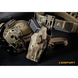 ซองปืน 6354DO ( WOSPORT ) 6354DO Holster [ GB-74 ] ปลดล็อคนิ้วโป้ง ใช้งานได้กับ G17/G19 ติดดอทและไฟฉาย X300