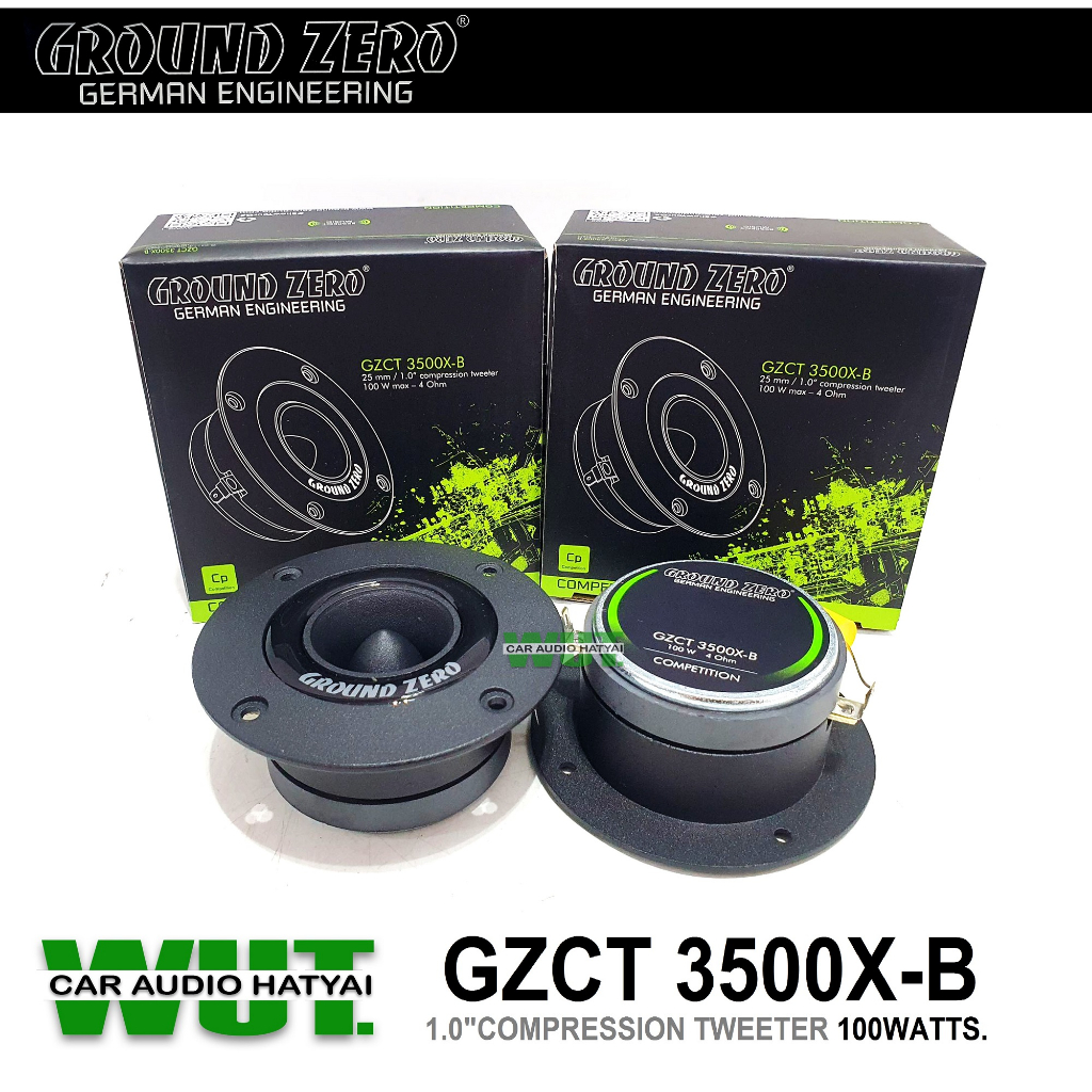 GROUND ZERO ลำโพงเสียงแหลม ดอก 4 นิ้ว 100 วัตต์ GROUND ZERO รุ่น GZCT 3500X- B 1คู่ (สินค้าของแท้ประกันบริษัท)