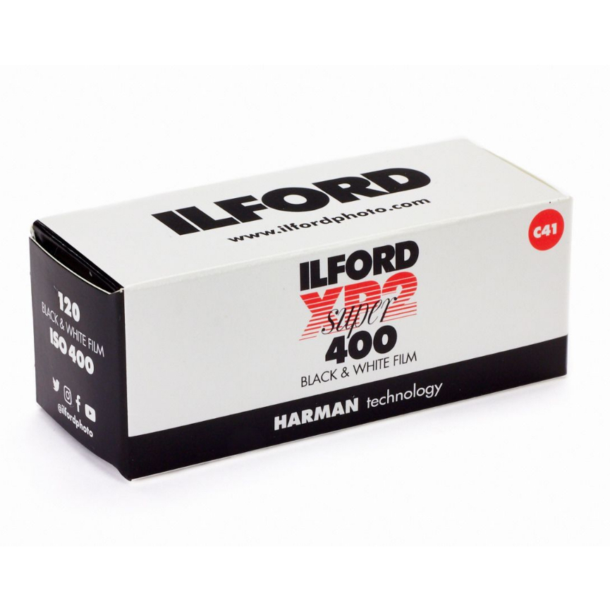 ฟิล์มขาวดำ ILFORD XP2 Super 400 120 ฺBlack and White Film C41 Process ฟิล์มถ่ายรูป ฟิล์ม 120 ขาวดำ