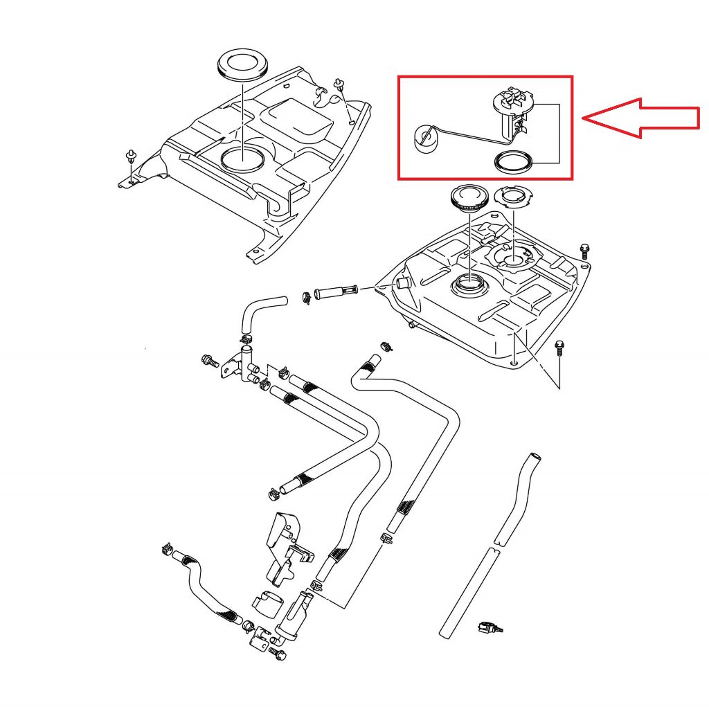 ลูกลอยถังน้ำมัน Jelato 125 / Skydrive 125 แท้ศูนย์ (SUZUKI /ซูซูกิ เจลาโต้/ สกายไดรฟ์) เกจวัดระดับน้ำมันเชื้อเพลิง