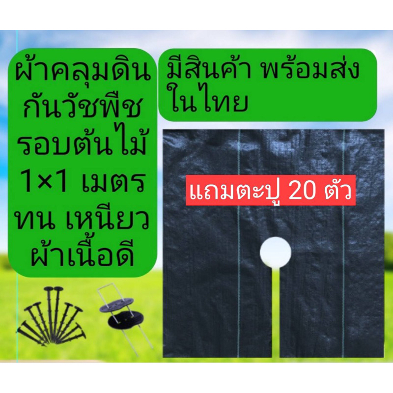 ผ้าคลุมดิน 10เมตร แบบไม่เจาะรู และ แบบเจาะรู ผ้าคลุมหญ้า ฆ่าหญ้า ฆ่าวัชพืช กำจัดหญ้า วัชพืช