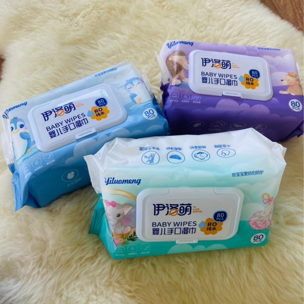 ทิชชู่เปียก 80 แผ่น BABY WIPES ทิชชู่ เปียกเด็ก กระดาษทิชชู่เปียก ผ้าทำความสะอาด กระเช็ดดาษชำระ ใช้ได้ทุกวัย