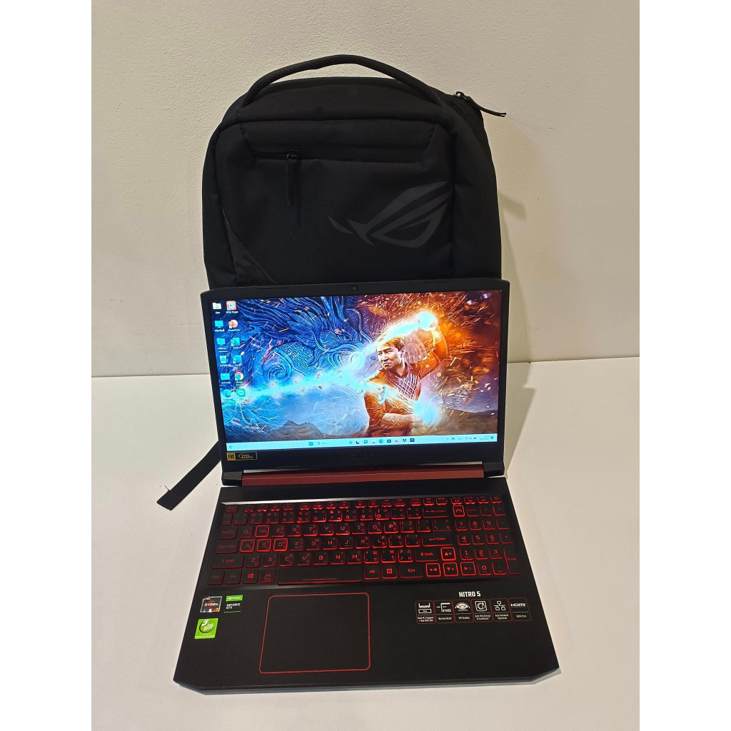 โน๊ตบุ๊คเกมส์มิ่ง Acer Nitro 5 (มือ2) Ryzen 7 3750H RAM 16GB SSD  512 GB GeForce GTX 1650