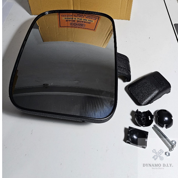 กระจกมองข้าง (ข้างซ้าย L) สำหรับ Hino สิงห์ไฮเทค , Super-F , isuzu Deca FRR 190 , 210 ยี่ห้อ Horse (