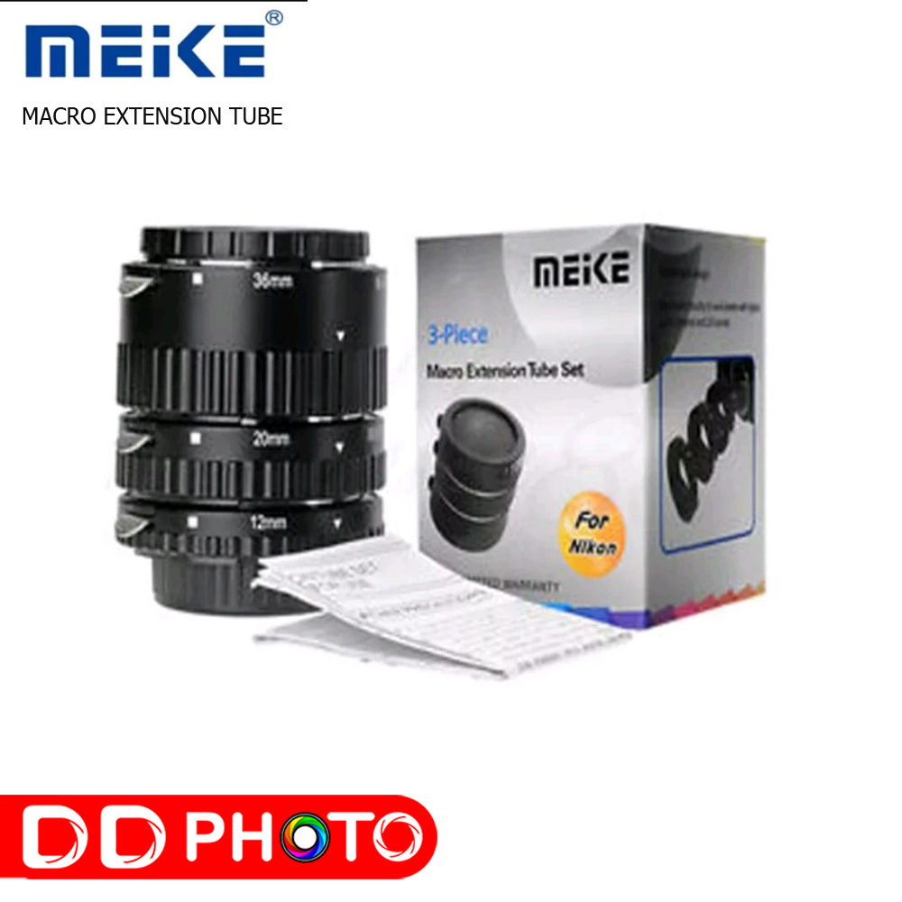 MEIKE MACRO EXTENSION TUBE NIKON / CANON SET 3 (เม้าท์โลหะ MK-N-AF1-A)  ท่อต่อแปลงเลนส์ สำหรับใช้ถ่า