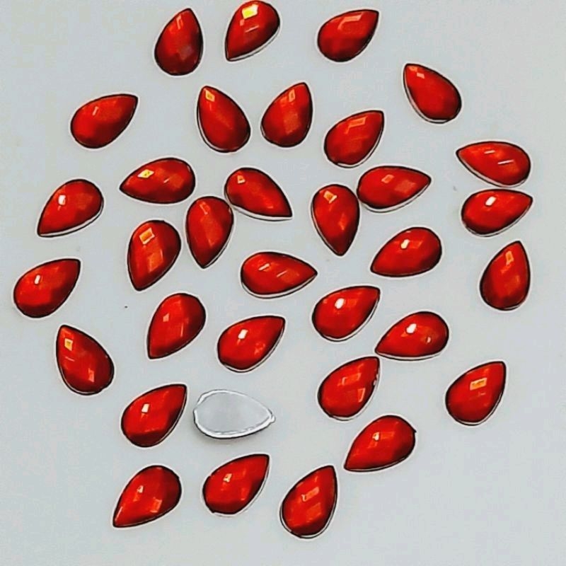 เพชรหยดน้ำ 5x8 mm.(100 ชิ้น)เพชรติดเล็บ เพชรตกแต่ง พลอยเทียมอะคริลิค เพชรพลอยทรงหยดน้ำ อะไหล่ติดเล็บ ติดมือถือ ติดพระ