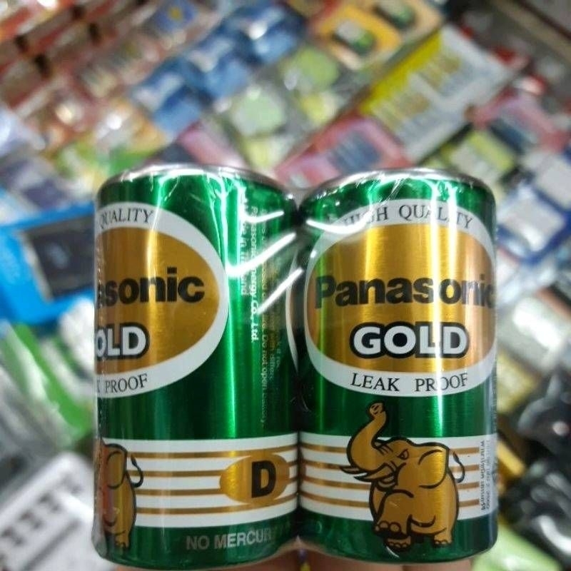 ถ่าน Panasonic Size D เขียวทอง (ขนาดใหญ่) 1.5V จำนวน 2ก้อน (R20GT/2SL) ของใหม่ ของแท้