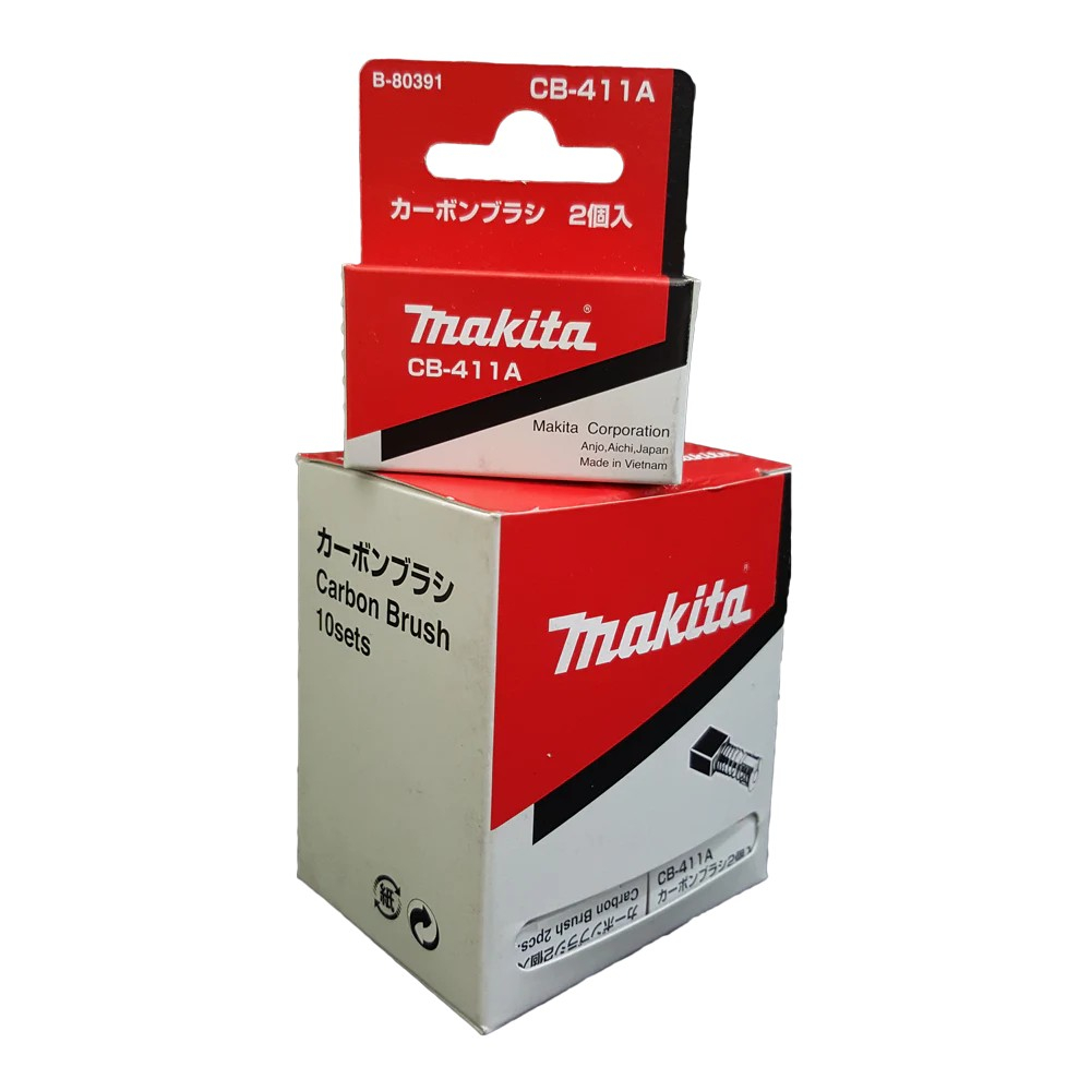 MAKITA มากีต้า แปรงถ่าน CB-411 A ของแท้ 100% (1 ชุดมี 2 ชิ้น) MT954 MT958 MT953 MT430 MT190 MT191 MT