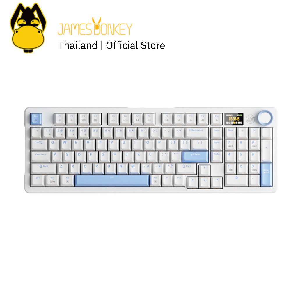[ของแท้-ประกันศูนย์ไทย] Jamesdonkey RS2 3.0 Mechanical Keyboard Hotswap RGB 3 Mode Wired Wireless Bl