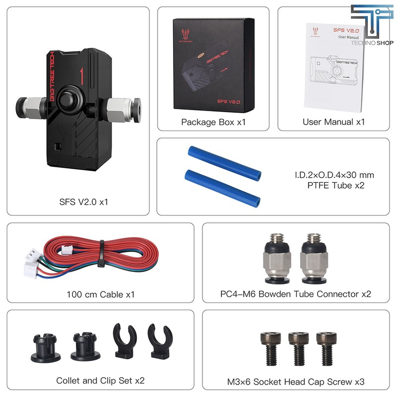 BIGTREETECH Smart Filament Sensor Break Detection Module BTT SFS V2.0 Monitor 3D Printer Parts