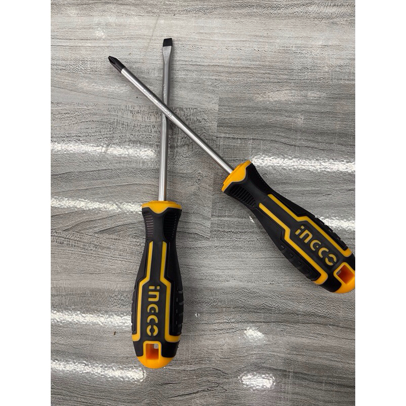ไขควง 2 ตัว/ชุด แฉก แบน 5 นิ้ว Ineco