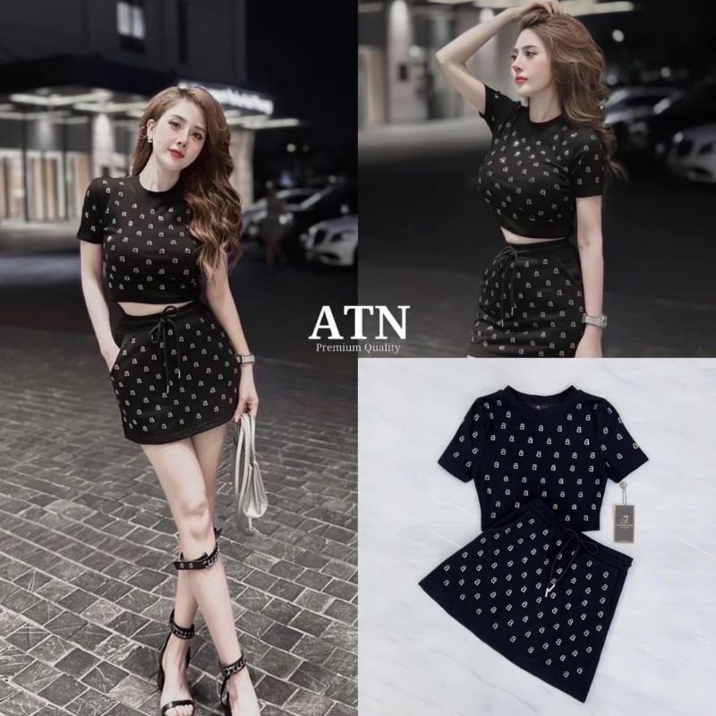 ATN BRAND : SET 2 ชิ้น ดำคริสตัล