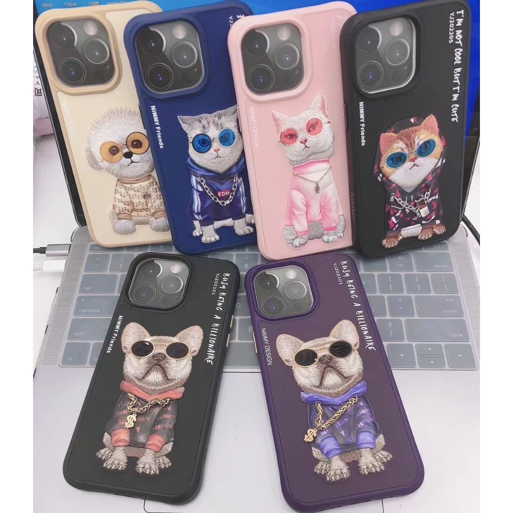 เคสไอโฟน 15 NIMMY Case iph 15 / 15Pro / 15Promax  เคสปักลาย 3D Protection Handmade (THพร้อมส่ง ในไทย