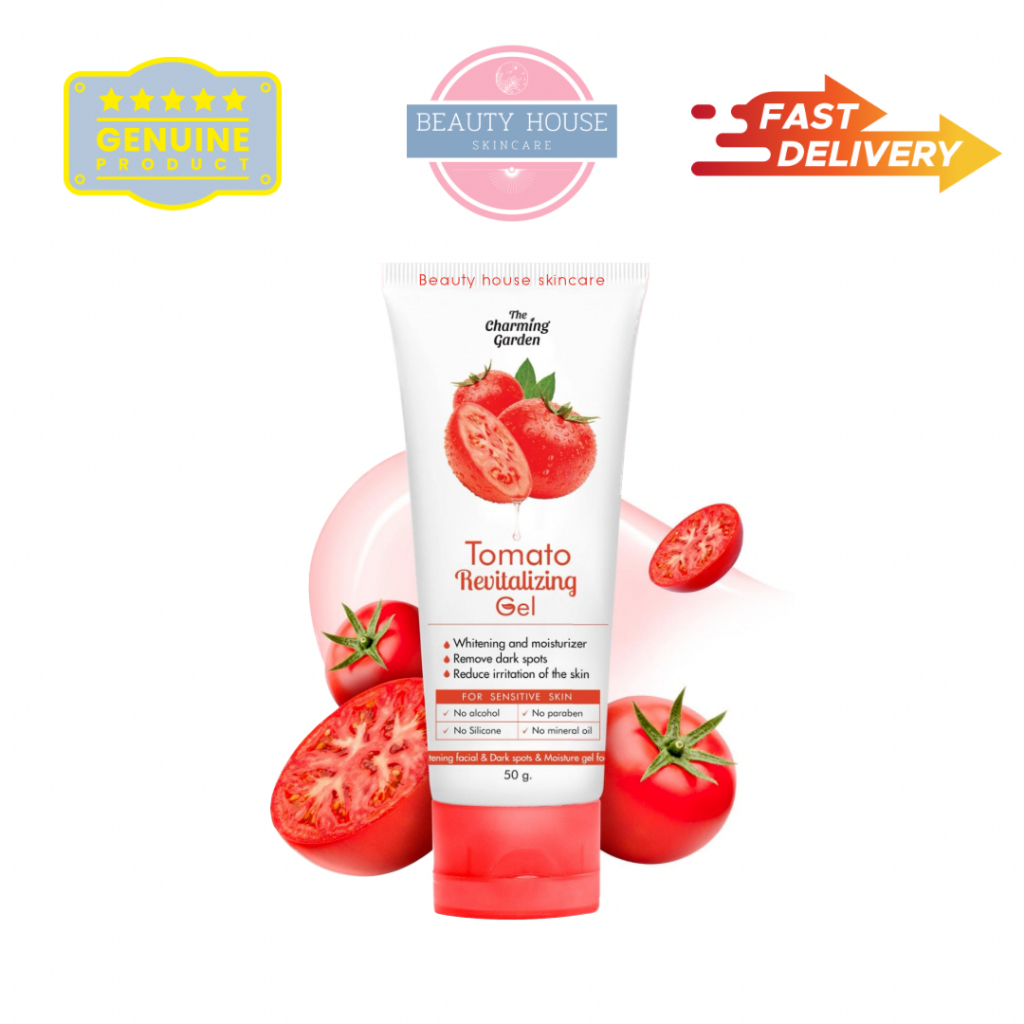 [ถูก&แท้] เจลมะเขือเทศ เดอะ ชาร์มมิ่ง การ์เด้น 50กรัม Tomato Revitalizing Gel 50g เจลกู้โทรม