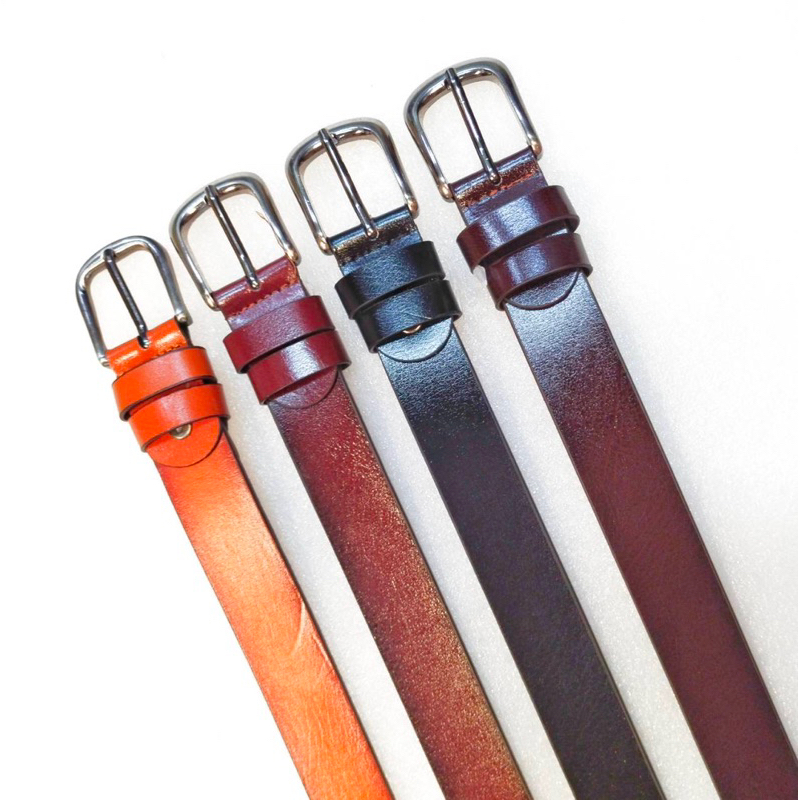 เข็มขัดผู้ชายแฟชั่นหนัง PU เส้นเล็กแบบเรียบเงา สินค้ามีพร้อมส่ง ใส่ได้ทั้งชายและหญิง