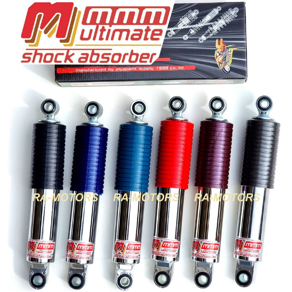 MMM โช๊คหลัง ปลอกมีให้เลือกหลายสี กระบอกชุบ สำหรับ SUZUKI RC80,RC100,Crystal อาร์ซี80,อาร์ซี100,คริสตัล 280 MM.