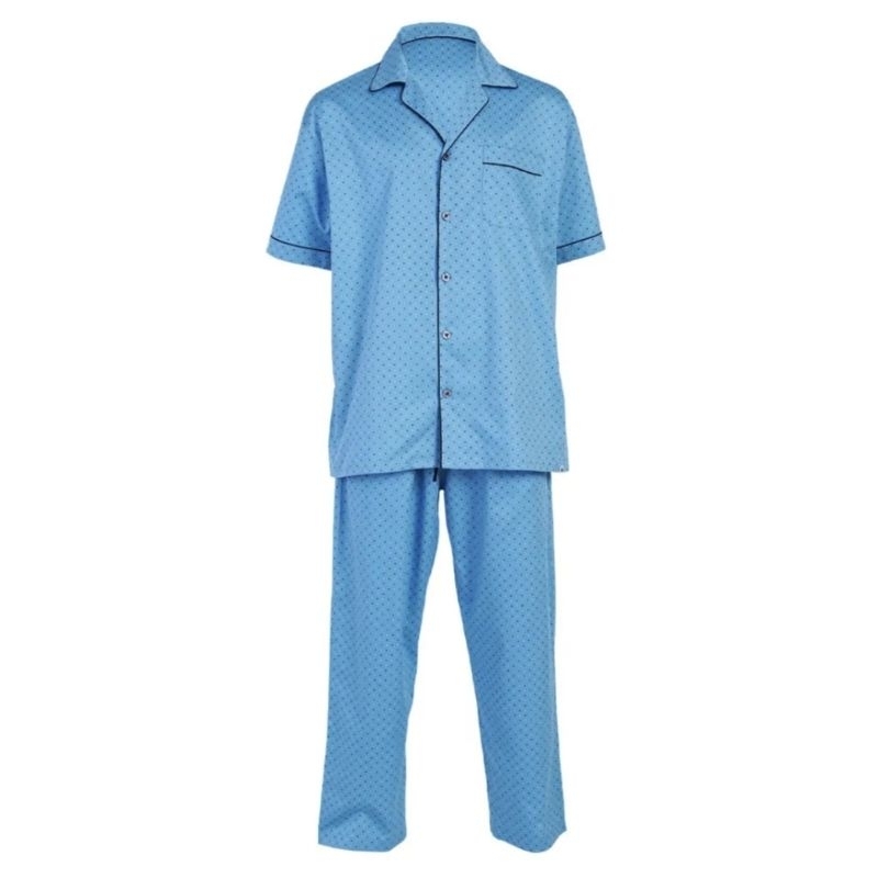 ชุดนอนเนื้อผ้าคุณภาพดี John Henry สีฟ้า size L