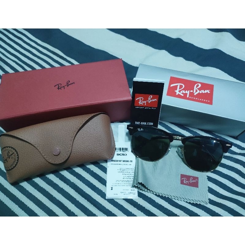RAY-BAN CLUBMASTER- RB3016F W0365 มือสอง