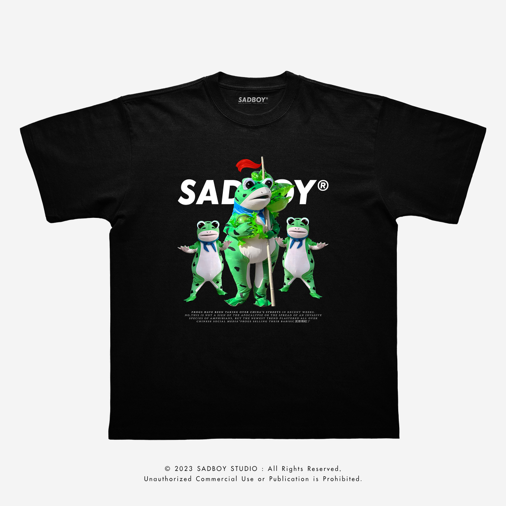 SADBOY® | Chinese Street Frogs | Semi-Oversized | 100% Organic Cotton