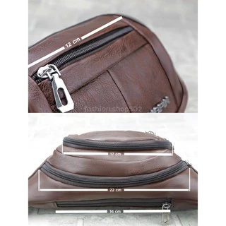 CITADEL กระเป๋าคาดอก คาดเอว หนัง PU กันน้ำ กระเป๋าแฟชั่น Unisex ใส่วิ่ง ใส่เที่ยว ความจุเยอะ B-9